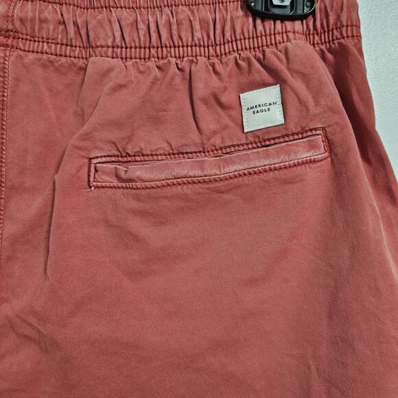 American Eagle Flex Trekker Jogger Shorts Men's Medium (30x6) Faded Red Pockets - Picture 10 of 10